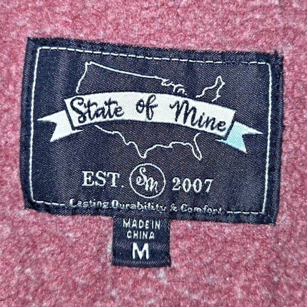 State of Mine Colorado Pink Heart Raglan Long Sleeve Crewneck Sweatshirt Medium - Picture 6 of 7